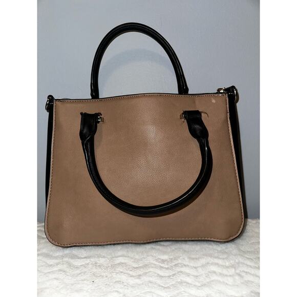 Nine West Kameron Satchel Purse Bag 3 Compartment Zip Closure No Shoulder Strap - Picture 2 of 8